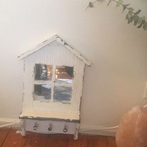 Antique style hanging hooks/shelf